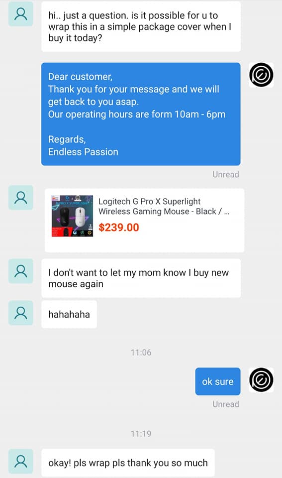 Facebook/Endless Passion It was just a simple request.